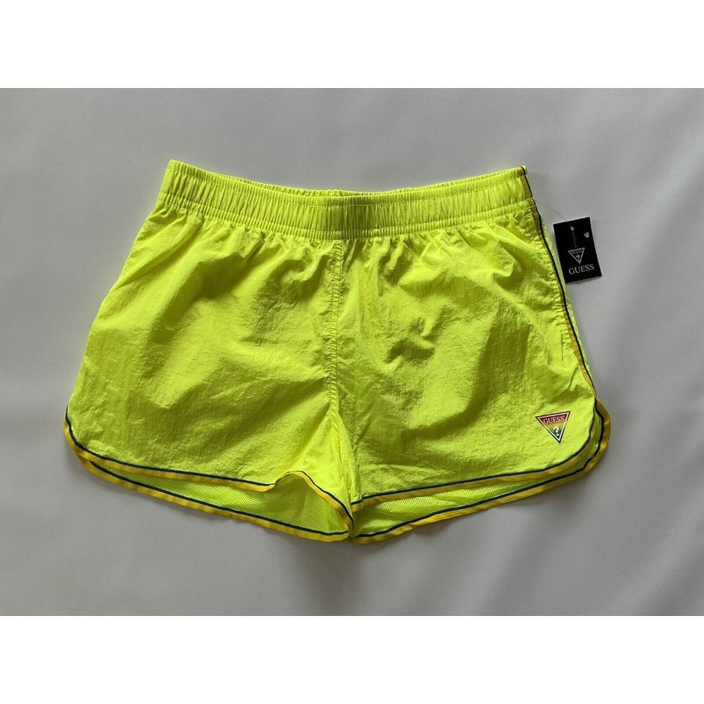 Guess Men’s Duston Athletic Short In Yellow Size L